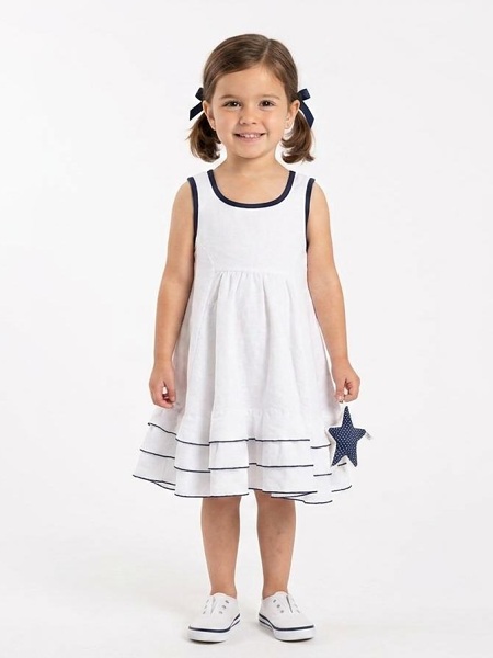 Sommerkleid von Königsmühle, weiss blau  1360107